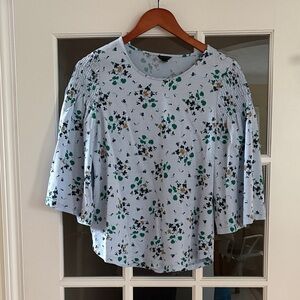 Ann Taylor Blue Floral Blouse